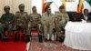 Zimbabwean President Robert Mugabe delivers his speech during a live broadcast at State House in Harare, Sunday, Nov, 19, 2017. Zimbabwe's President Robert Mugabe has baffled the country by ending his address on national television without announcing his resignation. (AP Photo)