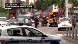 Scene of Church Attack in Normandy, France