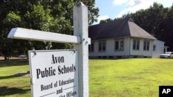 FILE - The board of education offices in Avon, Conn. is seen in this July 12, 2019 photo. 