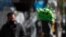 A street vendor sells new coronavirus puppets in La Paz, Bolivia, July 9, 2020.