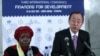 U.N. Secretary-General Ban Ki-moon (R), next to African Union Commission Chairperson Nkosazana Dlamini-Zuma, addresses a news conference during the Third International Conference on Financing for Development in Ethiopia's capital Addis Ababa, July 13, 201