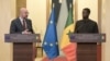 FILE—Charles Michel, President of the European Council, speaks during a press conference with Senegalese President Bassirou Diomaye Faye on 22 April 2024 at the Palais de la Republique in Dakar after their meeting.