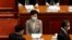 香港特首林郑月娥出席北京人大会堂举行的全国人大年度会议。(2021年3月5日)