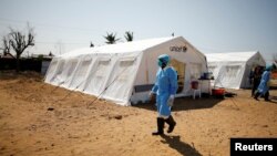 Un centre de traitement du choléra créé à la suite du cyclone Idai à Beira, au Mozambique, le 29 mars 2019.