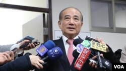 前立法院长王金平在接受媒体采访（美国之音杨明）