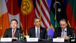 President Barack Obama at the Stand4CivilSociety roundtable. 