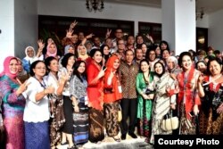 Presiden Joko Widodo mengajak perempuan Indonesia menjadi “ibu bangsa” dalam pertemuan seribu organisasi perempuan di Yogyakarta, Jumat, 15 September 2018. (Foto courtesy : Setpres RI)