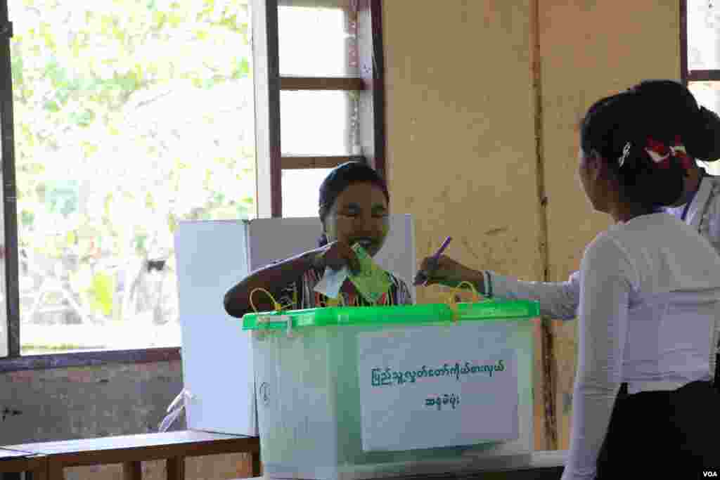 Voting began in Myanmar Saturday in by-elections