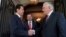 Mexico's President Enrique Pena Nieto shakes hands with U.S. Secretary of State Rex Tillerson at Los Pinos presidential residence in Mexico City, in this photograph from the Mexico Presidency, Feb. 2, 2018.