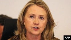 US Secretary of State Hillary Clinton talks during the Global Counterterrorism Forum Ministeral Level Plenary and 2nd Coordinating Committee Meeting held at the Conrad Hotel in Istanbul on June 7, 2012.