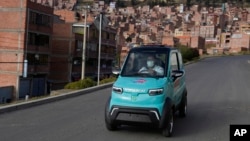  Launched in 2019, Quantum Motors has only sold 350 electric cars in Bolivia. But their founders recently received a boost from the German city of Bonn, which invested 50,000 euros to acquire six units in support of a local program. (AP Photo/Juan Karita)