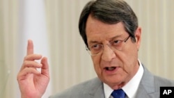 Le président Nicos Anastasiades à Nicosia, Chypre, le 10 juillet 2017.