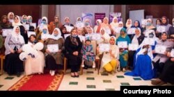 Libya's National Commission for Human Rights holds a meeting with women activists in the city of Derna in eastern Libya, on peacebuilding progress in the city. (Photo credit: Zahia Faraj-Ali)