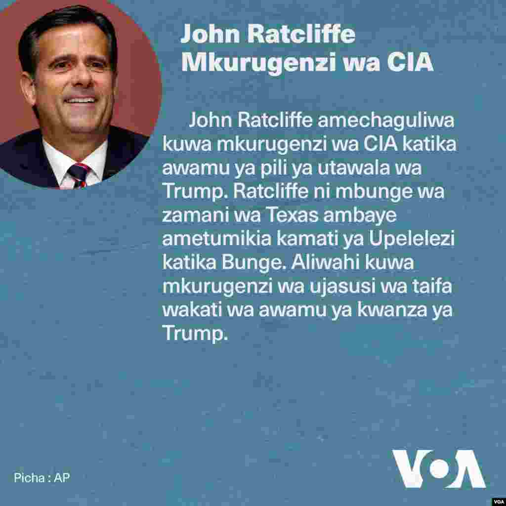 John Ratcliffe Mkurugenzi wa CIA