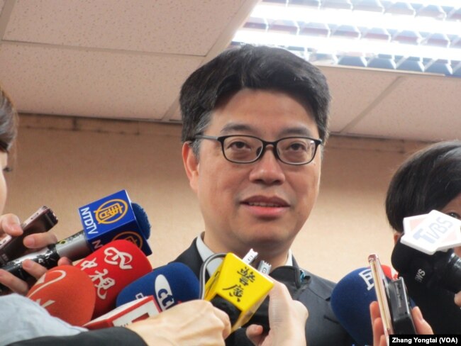 台湾陆委会副主委邱垂正(美国之音张永泰拍摄)