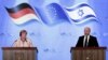 آنگلا مرکل، صدراعظم آلمان، در کنفرانس خبری مشترک با نفتالی بنت، نخست وزیر اسرائیل (یکشنبه ۱۸ مهر ۱۴۰۰)