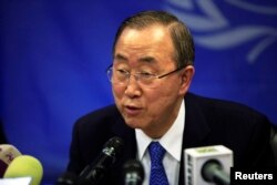 FILE - U.N. Secretary-General Ban Ki-moon