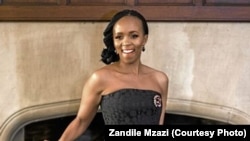 Zandile Mzazi poses during a break from practice at a concert hall in Rome.