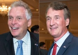 버지니아 주지사 선거에 나선 테리 매컬리프(사진 왼쪽) 민주당 후보와 글렌 영킨 공화당 후보.