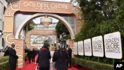 The red carpet is seen at the 73rd annual Golden Globe Awards on Jan. 10, 2016, at the Beverly Hilton Hotel in Beverly Hills, Calif. 