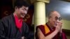 藏人行政中央政治领导人洛桑森格（左）与达赖喇嘛8月8日在印度达兰萨拉