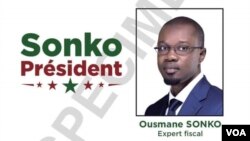 L'affiche de campagne officielle d'Ousmane Sonko.