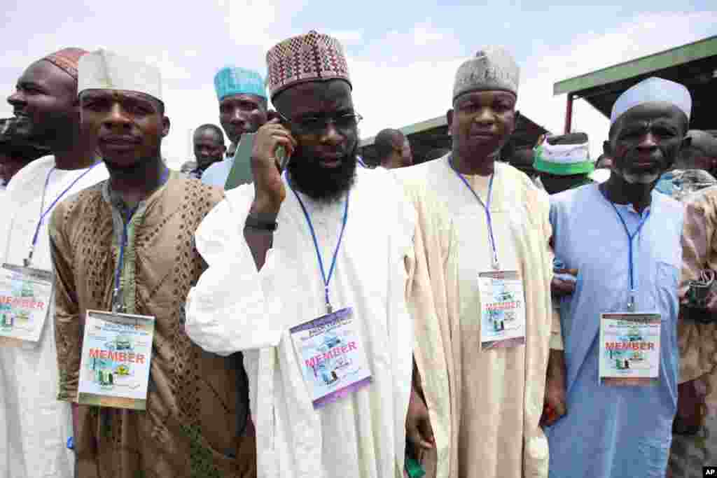 Nigeria PoliticsMembers of the newly formed All Progressive Congress party from Northern Nigeria attend the party convention in Lagos, Nigeria, Thursday, April 18, 2013.