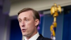 FILE - White House national security adviser Jake Sullivan speaks during the daily briefing at the White House in Washington, Aug. 23, 2021.