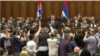 Predsednik Srbije Aleksandar Vučić obraća se poslanicima Skupštine Srbije o politici prema Kosovu, u Domu Narodne skupštine Republike Srbije, u Beogradu, 27. maja 2019.