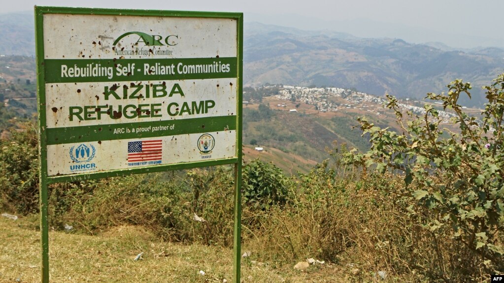 L'entrée du camp de Kiziba dans l'ouest du Rwanda, le 6 septembre 2016.