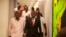 FILE - Presidential candidate Jovenel Moise, right, from the PHTK party, leaves after a press conference in Port-au-Prince, Haiti, Monday, Jan. 4, 2016.