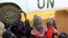 Children of displaced families are seen camped inside Tomping U.N. base near Juba international airport, Dec. 24, 2013.