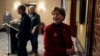 FILE - US Senator Jeanne Shaheen, among a group of American lawmakers visiting Ukraine, finishes a press conference in Kyiv on Feb. 17, 2025. Shaheen announced on March 12, 2025, that she would not seek reelection, putting her state up for grabs in the 2026 midterm election.