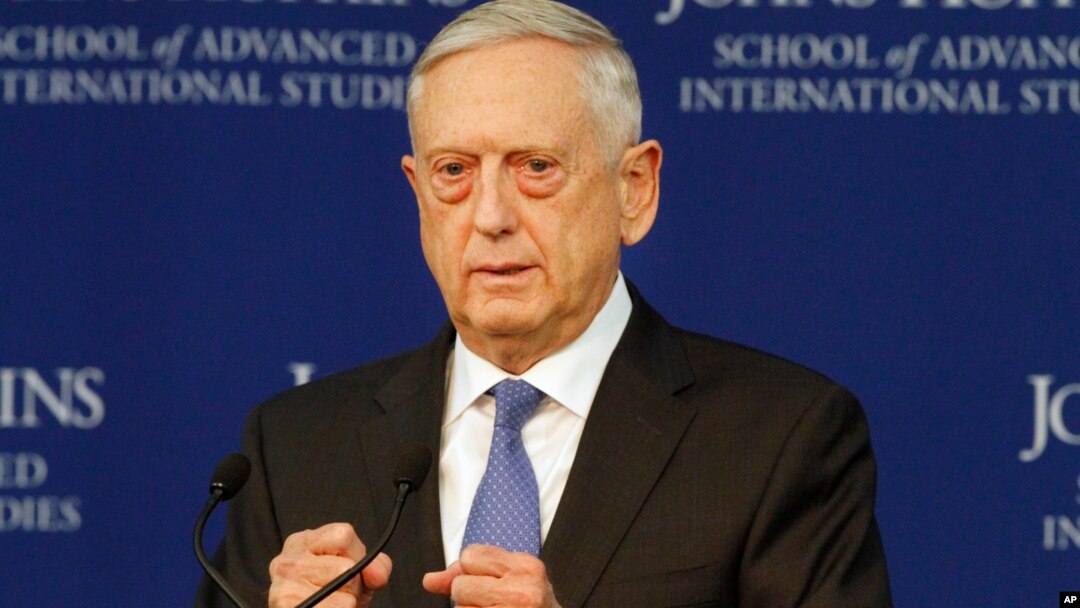 Menteri Pertahanan Amerika Jim Mattis (foto: dok). 