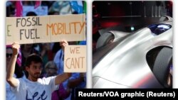 Protesti protiv klimatskih promena tokom Sajma automobila u Frankfurtu i Mercedes-Benz EQ Silver Arrow 