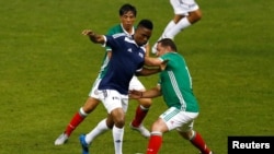 Le Camerounais Samuel Eto'o lors d'un match à Mexico pour le 66e congrès de la Fifa, le 11 mai 2016.