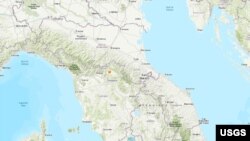 Italy earthquake locator map, Dec. 9, 2019 (Credit: USGS)