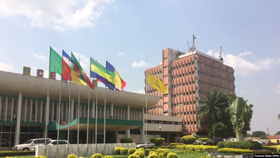 Siège de la Cemac à Bangui, le 25 novembre 2017. 