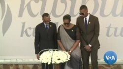 Kagame dépose une gerbe au mémorial du génocide à Kigali