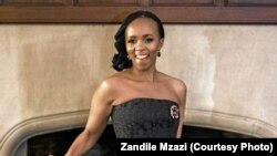 Zandile Mzazi poses during a break from practice at a concert hall in Rome.