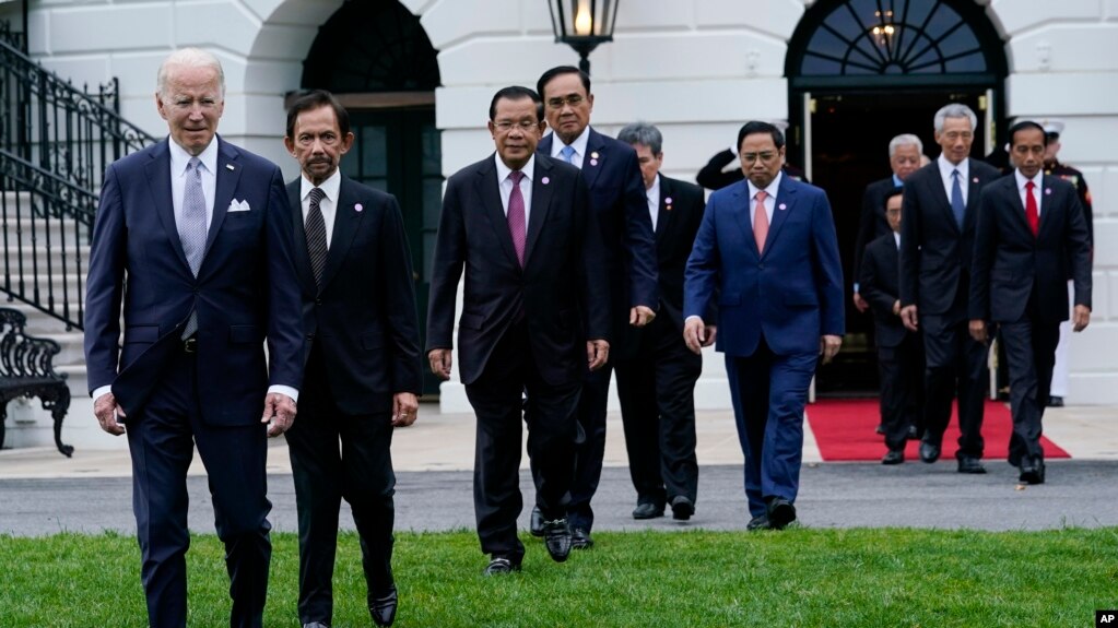 美国总统拜登和东盟国家领导人。(photo:VOA)