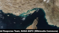 2020년 12월 2일, NASA 테라(Terra) 위성에 탑재된 모디스가 촬영한 호르무즈 해협.