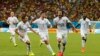 Jermaine Jones of the U.S. celebrates with Alejandro Bedoya (11), Matt Besler (5) and DaMarcus Beasley after scoring a goal during the 2014 World Cup G soccer match between Portugal and the U.S. at the Amazonia arena in Manaus June 22, 2014.