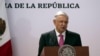 El presidente mexicano, Andrés Manuel López Obrador, habla durante una ceremonia que marca el tercer aniversario de su elección presidencial en el Palacio Nacional en Ciudad de México, el 1 de julio de 2021.