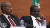 Lead South Sudan peace talks mediator Seyoum Mesfin (l) and Taban Deng Gai, the lead negotiator for Riek Machar's armed opposition group at an earlier round of the IGAD-led talks.