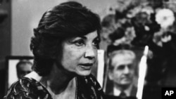 Princess Ashraf Pahlavi, seen in this April 17, 1980 file photo, twin sister of the deposed Shah of Iran, died after decades in exile. She was 96. Reza Pahlavi, a son of the shah, announced his aunt’s death in a Facebook post on Thursday, Jan. 7, 2016. 