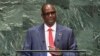 FILE - South Sudan's First Vice President Taban Deng Gai speaks at the United Nations in New York, Sept. 28, 2018.