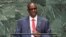 FILE - South Sudan's First Vice President Taban Deng Gai speaks at the United Nations in New York, Sept. 28, 2018.
