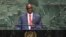 FILE - South Sudan's First Vice President Taban Deng Gai speaks at the United Nations in New York, Sept. 28, 2018.