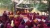 FILE - Monks gather at the Kirti monastery. Losang Thubten, a young monk who recently was detained by police, is said to be a member of Kirti monastery, whose monks have long protested regulations imposed on Tibetan monasteries by Chinese officials.